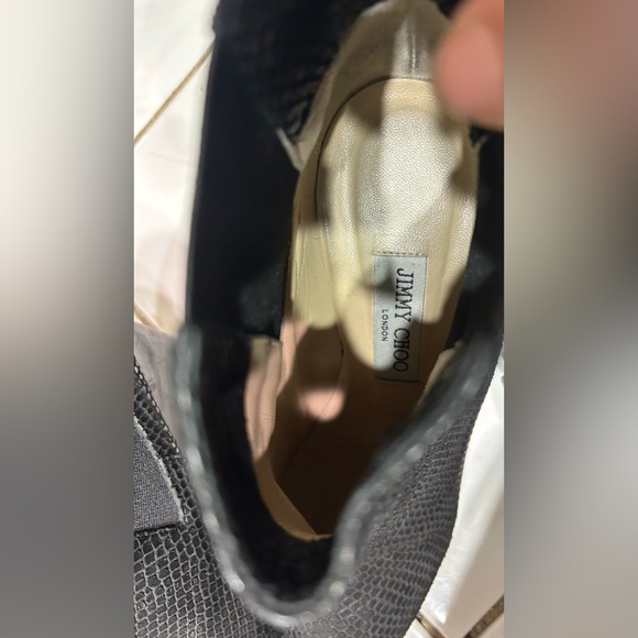 Jimmy Choo Ankle boots / Black / Snake Print / Size 39.5 IT - Picture 12 of 16